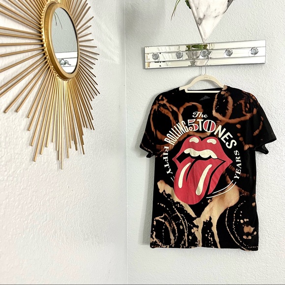 Original Vintage “The Rolling Stones” 2013 Concert Tye Dye T Shirt Size Medium - Picture 4 of 16